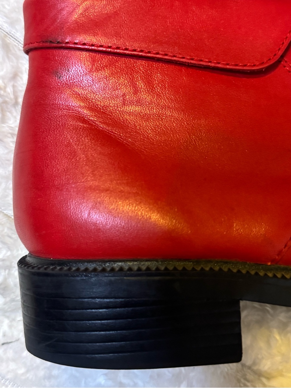 Vintage Danexx Red Lace-Up Booties Size 6.5 Retro Ankle Boots - Picture 11 of 13